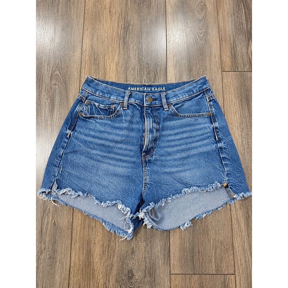 American Eagle Womens 6 Highest Rise 90s Boyfriend Denim Cutoff Shorts